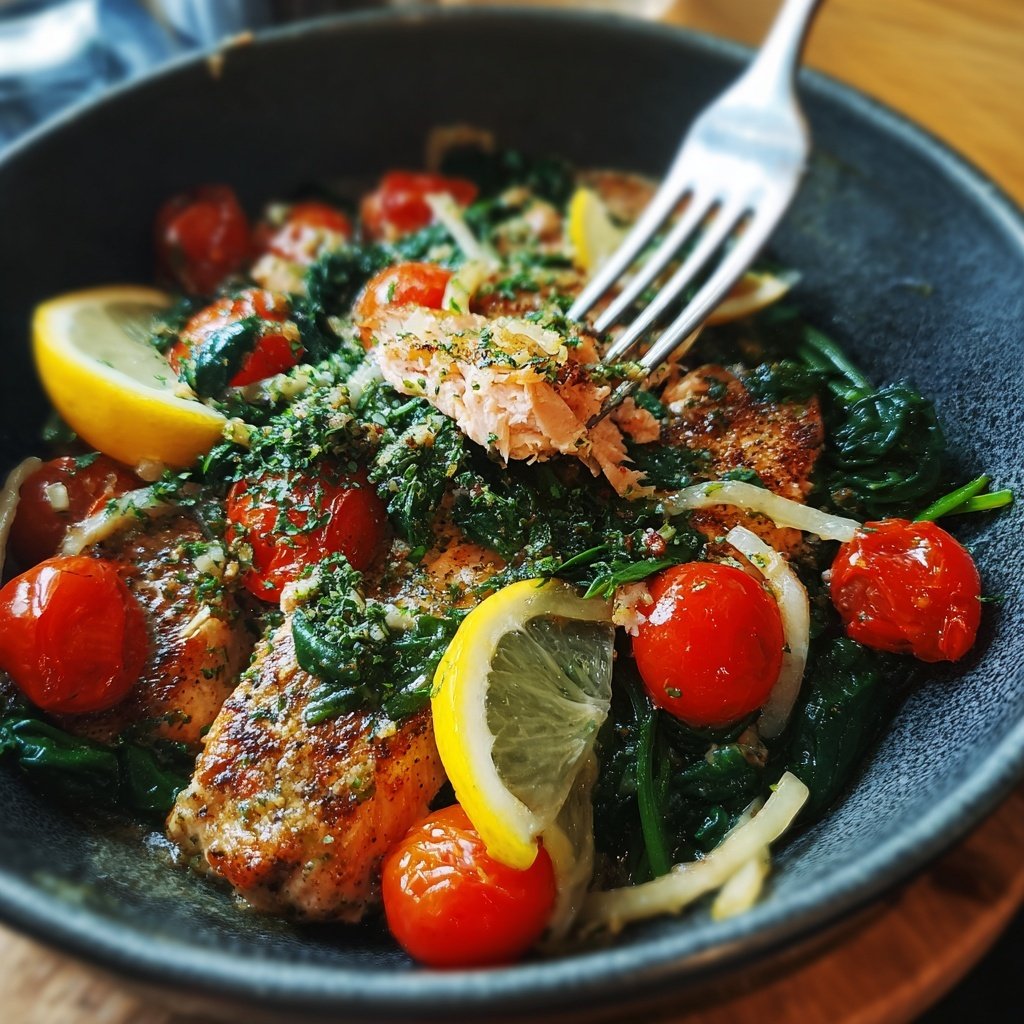 Kalorienarme Lachs Bowl Mit Spinat