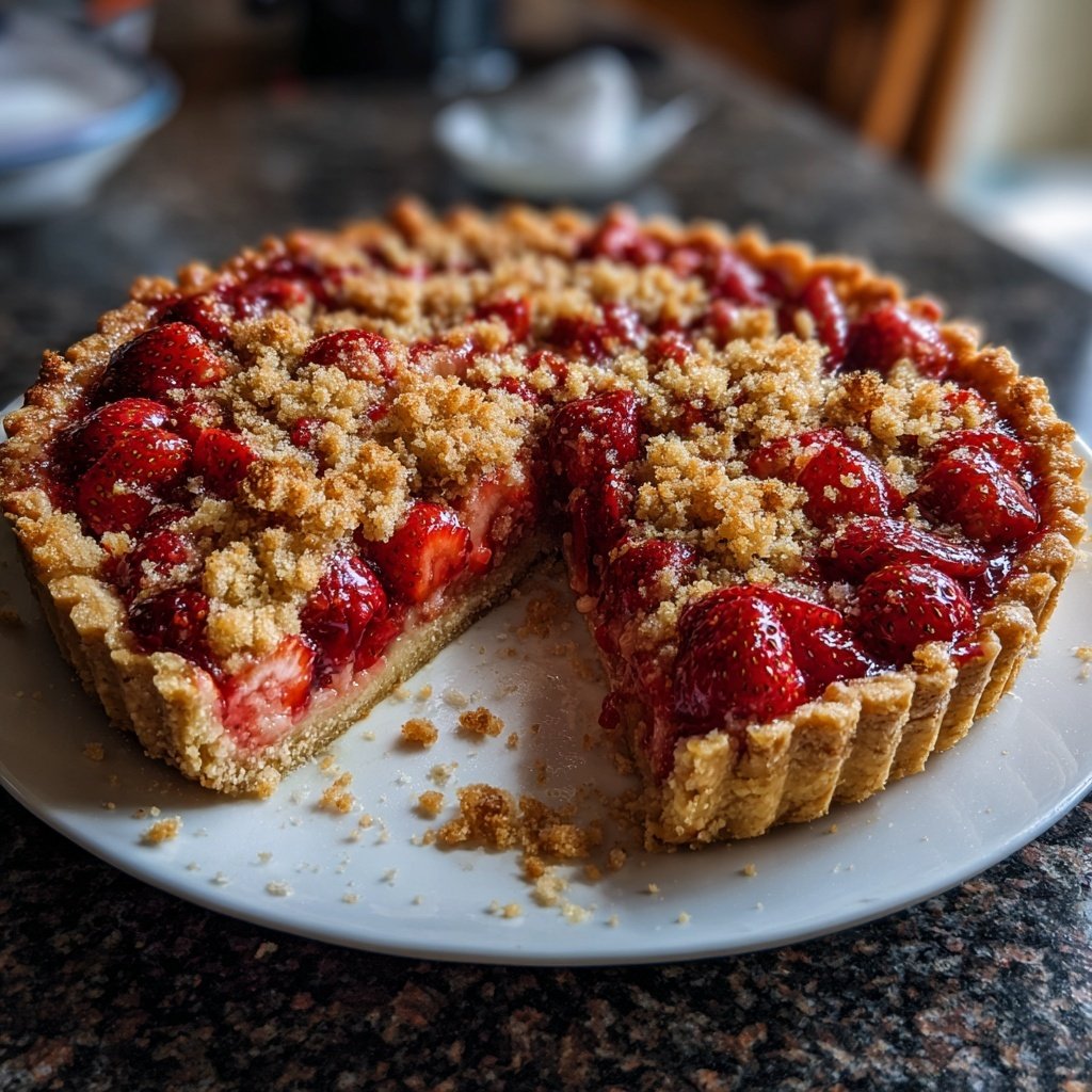Erdbeer Streusel Tarte
