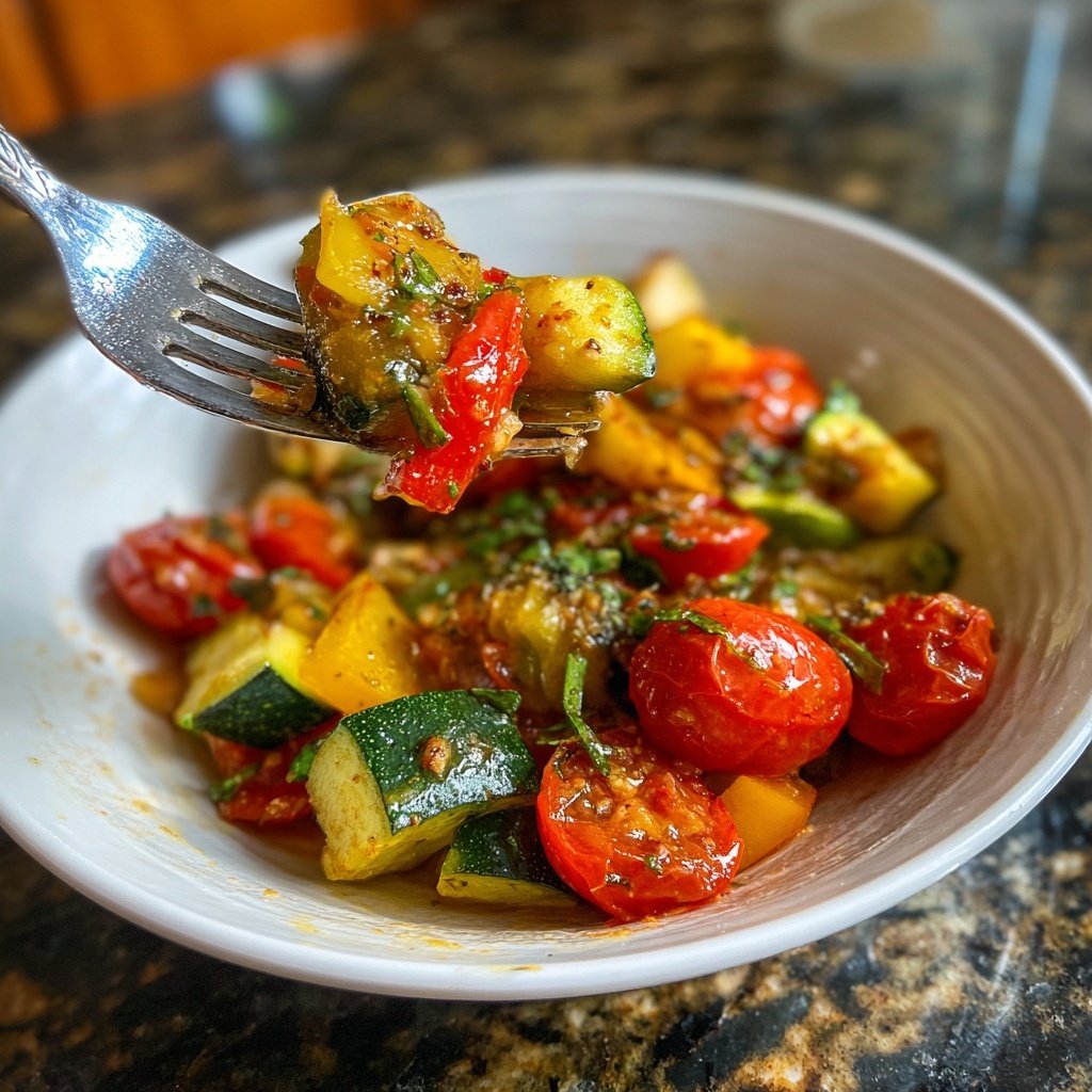 Abendessen mit Gemüsepfanne