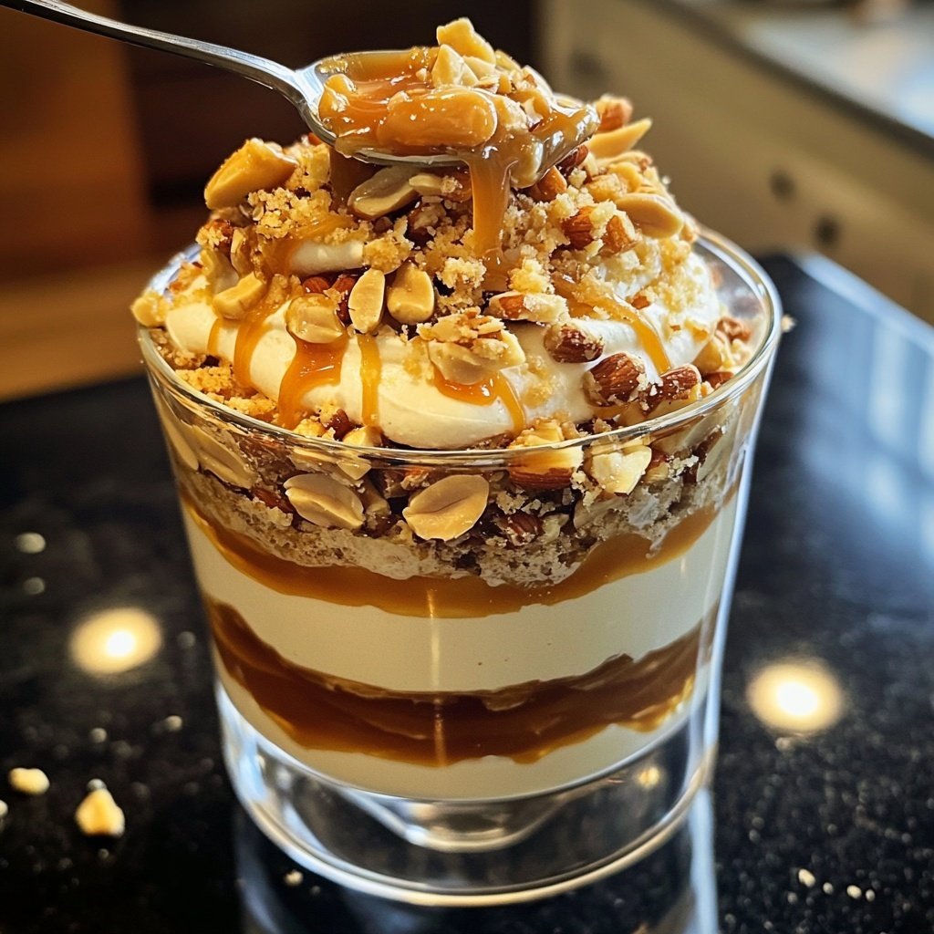 Vanille-Erdnuss-Dessert