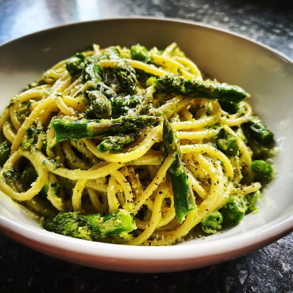 Grüner Spargel Pasta