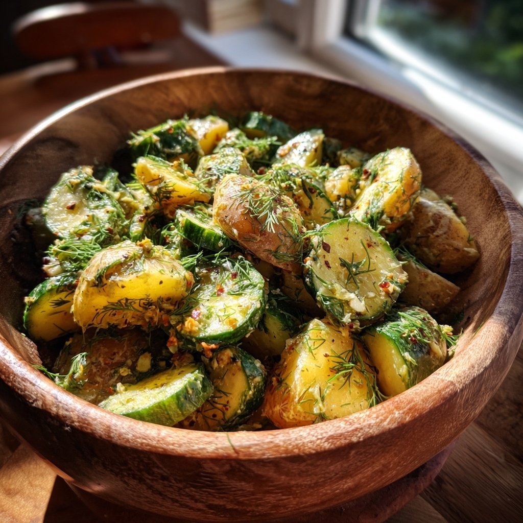 Kartoffel Gurken Salat Zum Grillen Mit Dill
