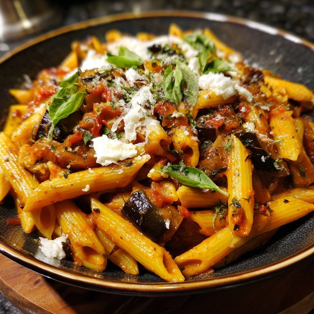 Internationale Küche Italienische Pasta alla Norma